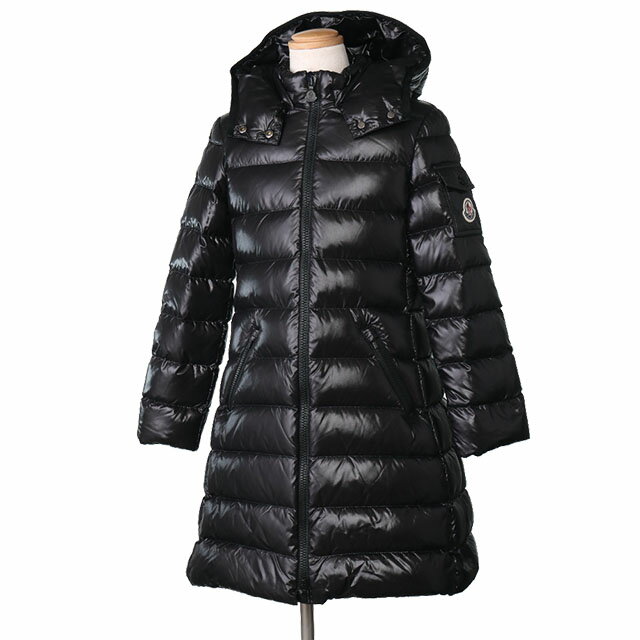 【タイムSALE＆クーポン5 OFF】モンクレールキッズ ガールズ／MONCLER KID 039 S MOKA モカ フード付き シャイニーナイロンモデル ロングダウンジャケット ダウンコート(ブラック) 1C501 10 68950 999／G2 H2／BLACK／8A 10A