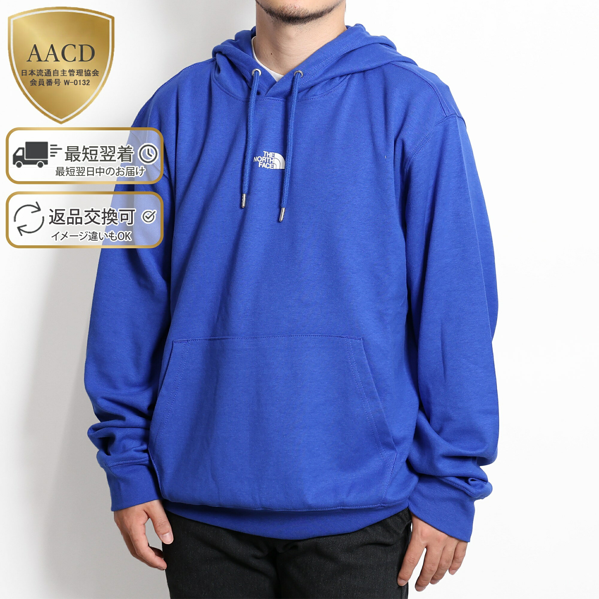 ザ ノースフェイス／THE NORTH FACE フード付きプルオーバー スウェットパーカー リラックスフィット "DOUBLE KNIT HOODIE メンズ ダブルニットパーカー"(ブルー) NF0A8KQU CZ61／TNF BLUE 