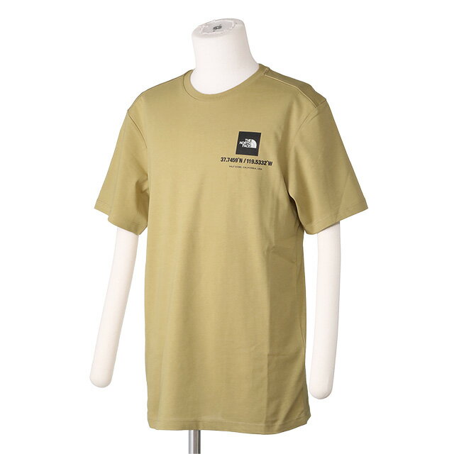 ザ・ノースフェイス／THE NORTH FACE"M COORDINATES S/S TEE EU”メンズ ロゴ 半袖クルーネックTシャツ(カーキストーン)NF0A826X LK51／KHAKI STONE