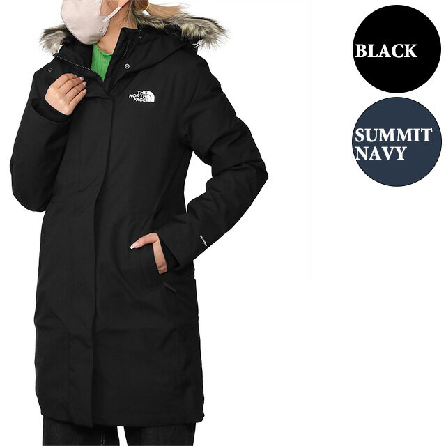 ザ・ノース・フェイス アウトドアジャケット レディース 【クーポン5%OFF】ザ・ノースフェイス／THE NORTH FACE "WOMEN'S ARCTIC PARKA・レディース アークティックパーカー"フェイクファー&フード付き ミドル丈ダウンジャケット・コート(ブラック・ネイビー) NF0A84J2 JK3・8K2／TNF BLACK・SUMMIT NAVY