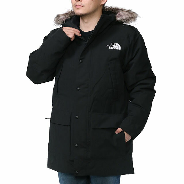 【SALE】【クーポン5％OFF】ザ・ノースフェイス／THE NORTH FACE"MEN’S ARCTIC PARKA PREMIUM・メンズ アークティック パーカー プレミアム”防水・防寒　ロゴ・ファー＆フード付きダウンジャケット アウター ブルゾン(ブラック) NF0A84JQ JK31／BLACK