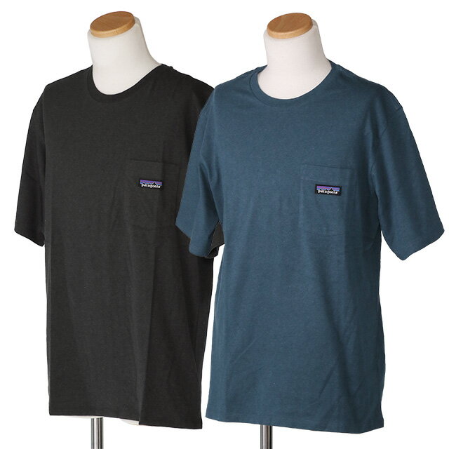 【S/S SALE＆P5倍】パタゴニア／PATAGONIA MEN 039 S DAILY POCKET TEE メンズ デイリー ポケット ティー 半袖クルーネックTシャツ バックプリント (ブラック タイドプールブルー) 53255 INBK TIDB／INK BLACK TIDEPOOL BLUE