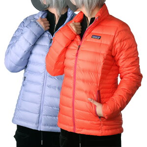 【目玉商品＆クーポン5%OFF】パタゴニア／PATAGONIA "WOMEN'S DOWN ・ウィメンズ・ダウン・セーター" ポケッタブル仕様 ライトダウンジャケット・レギュラーフィット(オレンジ・ライトブルー) 84683 CRVC／ LCUB