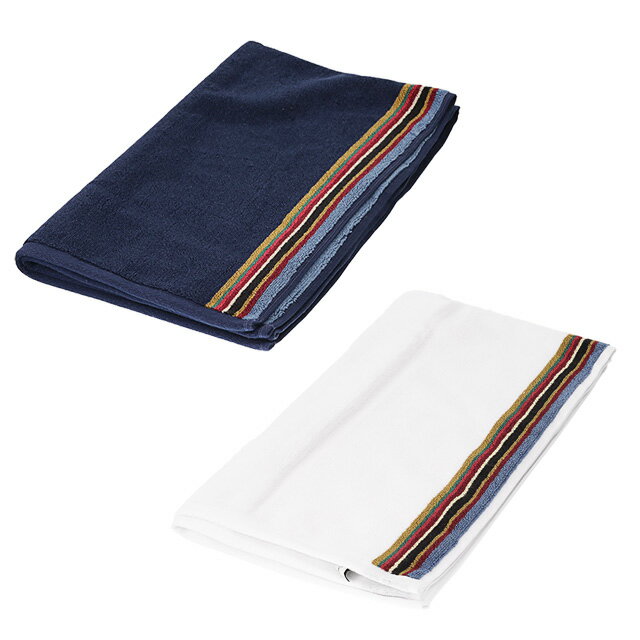 ポール・スミス タオルハンカチ メンズ 【タイムSALE＆クーポン5%OFF】ポールスミス／PAUL SMITH "TOWEL HAND STRP EDGE・シグネチャーストライプ ハンドタオル"フェイスタオル(ホワイト・ネイビー) M1A-618-R538-01・47／WHITE・NAVY