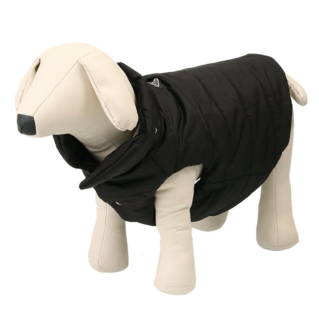 【タイムSALE＆クーポン5%OFF】プラダ／PRADA "フード付 ナイロン パファードッグコート"超小型～小型犬用 トライアングルロゴ・ドックウェア(ブラック) 2YX005 TESSUTO(2DMI)NEROのサムネイル