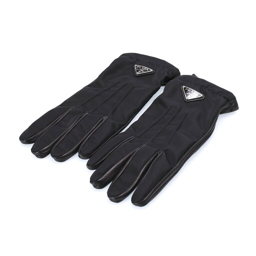 【クーポン5%OFF】 プラダ/PRADA "レザーグローブ" メンズトライアングルロゴ ・レザー 手袋(ブラック) 2GG795 NYLON*LEATHER(2DWB) NERO 【クーポン5%OFF】 プラダ/PRADA "レザーグローブ" メンズトライアングルロゴ ・レザー 手袋(ブラック) 2GG795 NYLON*LEATHER(2DWB) NERO