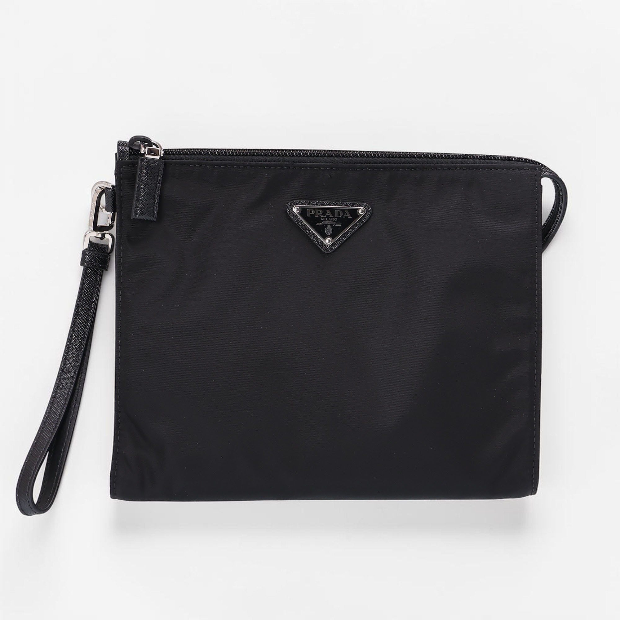 【P5倍】プラダ／PRADA ”Re Nylon xサフィアーノレザー ポーチ