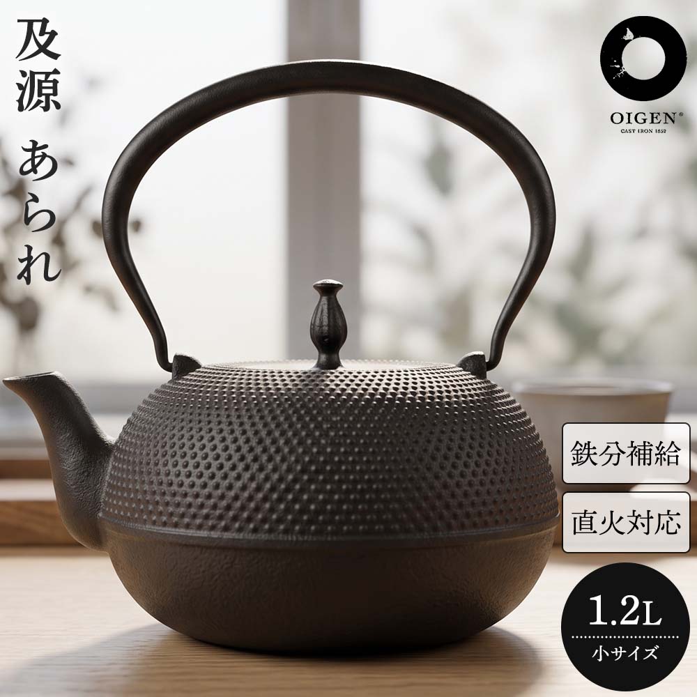 楽天市場】及源 oigen 南部鉄器 鉄瓶 観月アラレ 1．2lの通販