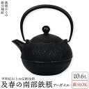 及春 南部鉄瓶 アーガイル0.6リットル 南部鉄器 及春鋳造所 日本製 直火OK 鉄 急須 鉄瓶 人気 ギフト おすすめ プレゼント 父の日 母の日 敬老の日