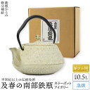 ギフト用 南部鉄器 急須 腰張型桜 0.5リットル アイボリー カラーポット おしゃれ 日本製 ティーポット 桜模様 モダン かわいい 可愛い 茶こし付 内部ホ...