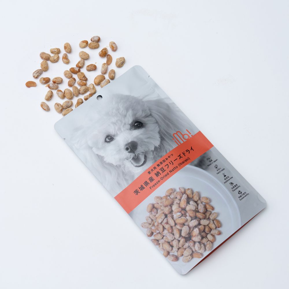 犬 おやつ 納豆 フリーズドライ 30g 缶付き セット 国産 無添加 茨城県産 大豆 保存容器 キャニスター缶 密閉 ギフト プレゼント IMA アイマ ima-pet-10000014 国産素材の犬猫おやつ IMA サンプル画像3