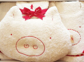 今治タオル ベビーギフト オーガニック ベビーギフトBセット PIG FACE セット 紙箱入 (ギフト 今治タオルブランド認定 出産祝い 赤ちゃん 男の子 女の子 誕生日 日本製 国産 今治製) 名入れ・刺繍は要別途料金