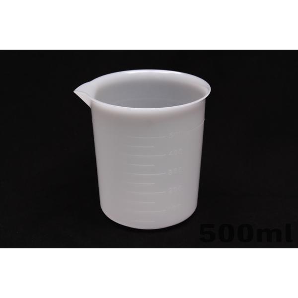 Rakuten - ポリエチレンビーカー 500ml 手なし 目盛付　品番:101-22115