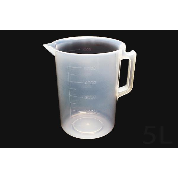 PPビーカー 5L 手付 目盛付　品番:101-22206