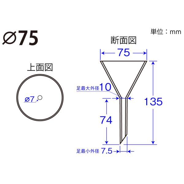 ポリロート 75φ PP 製　品番:101-26103