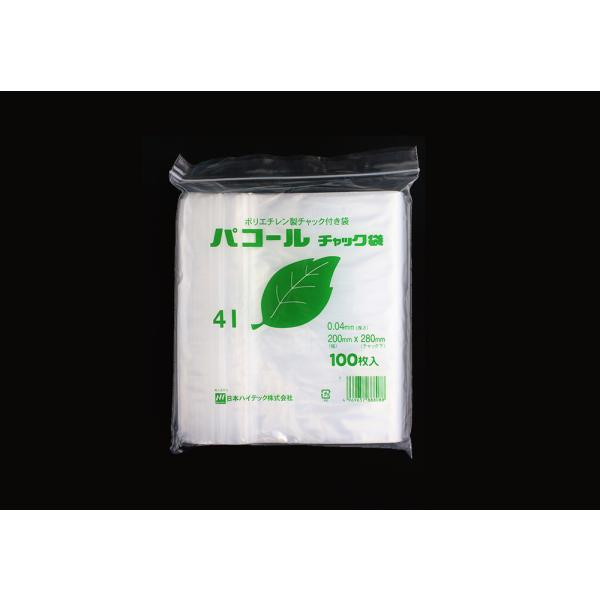Rakuten - パコールチャック袋 4I 200×280mm 0.04mm厚 (100枚入)　品番:111-34709