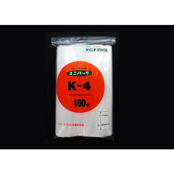 Rakuten - ユニパック K-4 280×400mm 0.04mm厚 （100枚入)　品番:101-53311