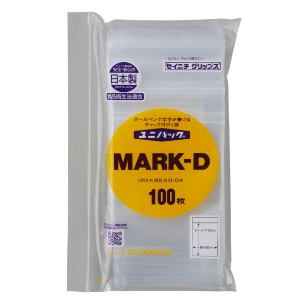 Rakuten - ユニパックマーク D 85×120mm 0.04mm厚 （100枚入)　品番:101-5340401