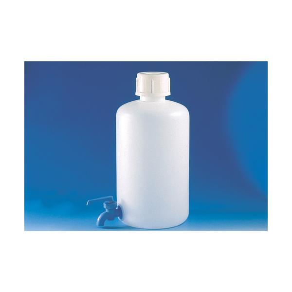 Rakuten - ポリ（PE）コック付瓶 下口瓶 細口 10L　品番:101-58604