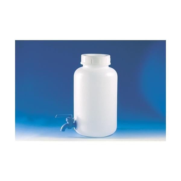 Rakuten - ポリ（PE）コック付瓶 下口瓶 広口 10L　品番:101-58704