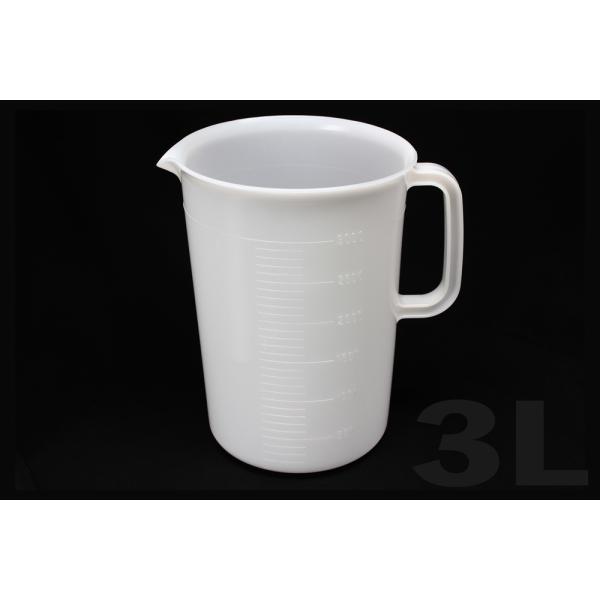 Rakuten - ポリエチレンビーカー 3L 片手付 目盛付　品番:111-2220201