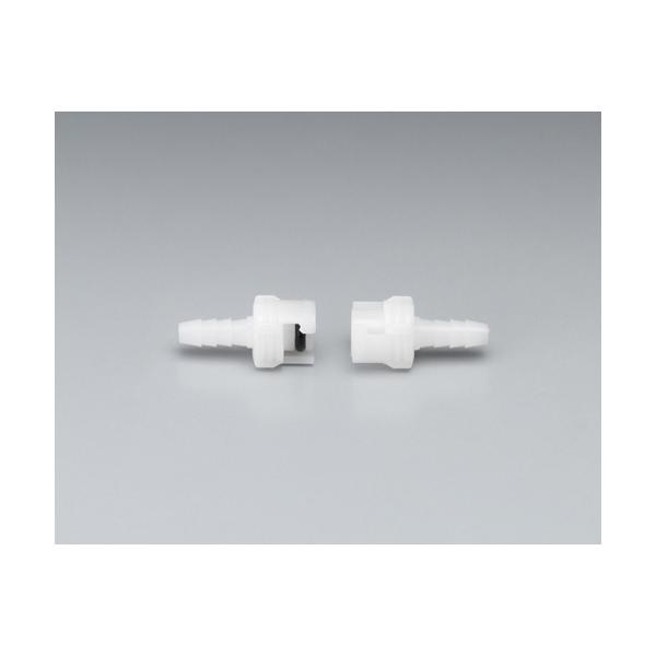 【特長】●差込んでひねるタイプです。確実な接続ができます。●チューブを接続した場合でも、チューブが自由に回転しますので、ねじれを防ぎ、使用のチューブがはずれるアクシデントも防げます。　【仕様】●品番：SMF-01●規格：チューブ1/16×1/8用ボディ●使用圧力範囲：真空〜0.7MPa●使用温度範囲：-40℃〜82℃●材質/本体：ポリアセタール製●材質/シール：NBR製