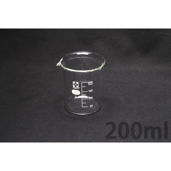 Rakuten - ビーカー(ガラス)(目安目盛付) 200mL 010020-200A　品番:111-5930601