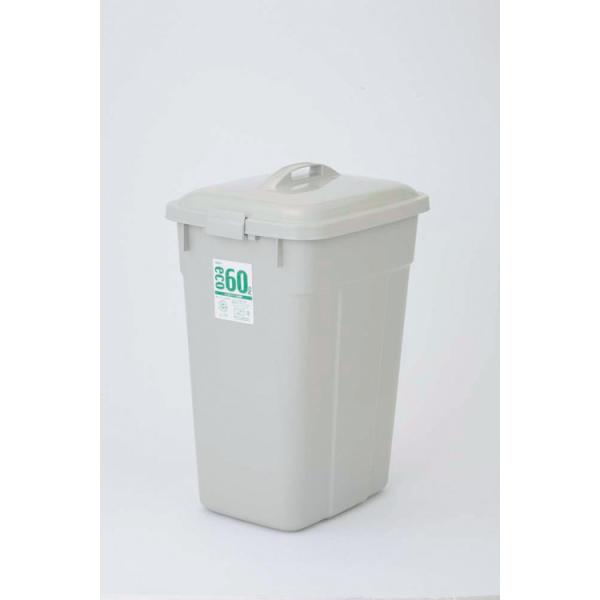 Rakuten - エコポリペール角型 PEK60H 60L 本体 グレー　品番:111-62305