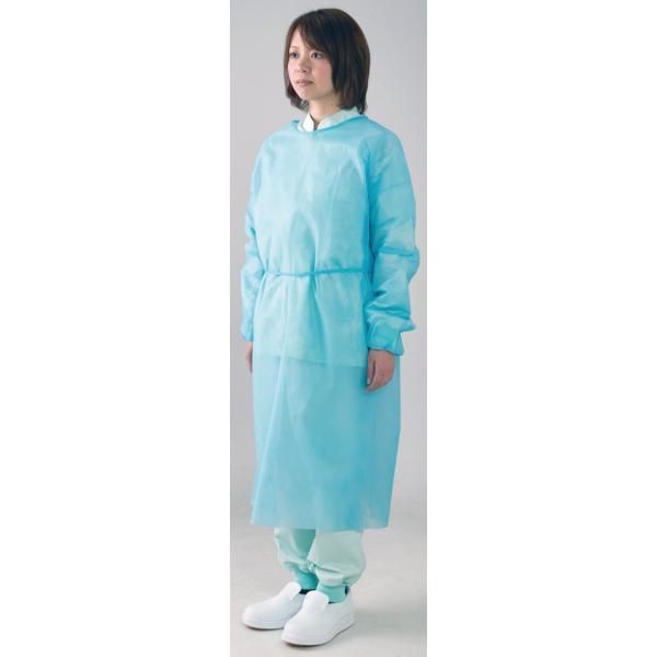 Rakuten - ＃7027　不織布アイソレーションガウン 10枚入　ブルー　フリーサイズ　品番:304-0000296