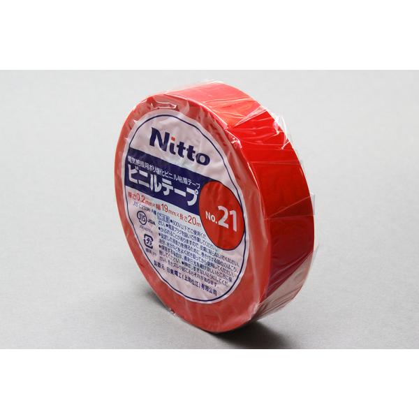 Rakuten - ビニールテープ　0．2mm×19mm×20m　赤　品番:108-1180102