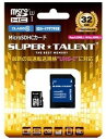 在庫あり【ゆうパケットで送料無料】【代引き不可】SUPERTALENT microSDHCカード32GB Class10 マイクロSDHCカード32GB ST32MSU1P 【スーパーロジ】