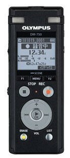 【送料無料】オリンパス OLYMPUS ボイストレック ビジネス会議 講習 大学講義などに ICレコーダー DM-750 BLK ブラック【スーパーロジ】【あす楽対応】