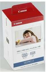 【送料無料】Canon キヤノン KP-108IN セルフィCP900 CP910 CP1200 CP1300用インクペーパー ポストサイズ（100×148mm） KP-108IN 108枚