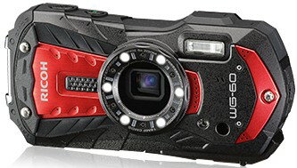 【送料無料】リコー RICOH WG-60RED 防水 耐衝撃 防塵 耐寒 アウトドア デジカメ WG-60 レッド【リコー WG-50の後継機】