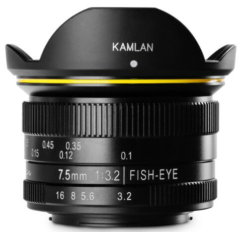 【送料無料】KAMLAN・カムラン レンズ FS 7.5mm F3.2 MFT(マイクロフォーサーズ)