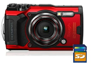 今ならSDHCカード16GB付き【送料無料】オリンパス OLYMPUS TG-6RED 防水 防塵 耐衝撃 アウトドア GPS内蔵デジカメ スタイラス STYLUS TG-6 Tough レッド 【スーパーロジ】【あす楽対応】