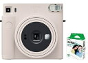 フィルム(アソート)10枚付き【送料無料】FUJIFILM・フジフィルム チェキスクエア チェキスクエア instax SQUARE SQ1 WH チョークホワイト【楽ギフ_包装】【ラッピング無料!】