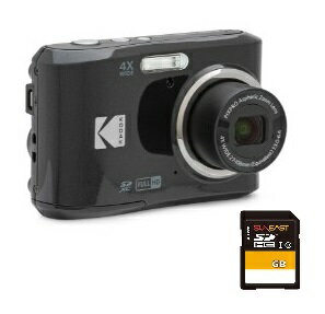 楽天いまどき本舗今ならSDHCカード8GB付き【ゆうパケットで送料無料】コダック KODAK PIXPRO FZ45 ブラック Friendly Zoom フルハイビジョン アルカリ電池対応 FZ45BK