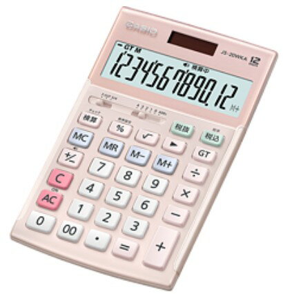 【ゆうパケットで送料無料】CASIO カシオ JS-20WKA-PK-N 本格実務電卓 検算