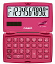 【ゆうパケットで送料無料】CASIO カシオ SL-C100C-RD-N 折りたたみ手帳タイプ 電卓 ビビットピンク【楽ギフ_包装】