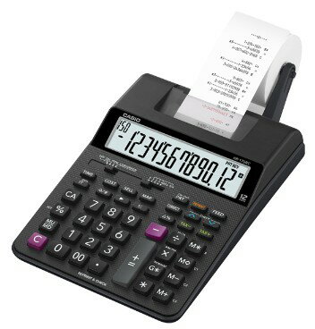 【ゆうパケットで送料無料】CASIO カシオ プリンター電卓 セミデスクタイプ HR-170RC-BK