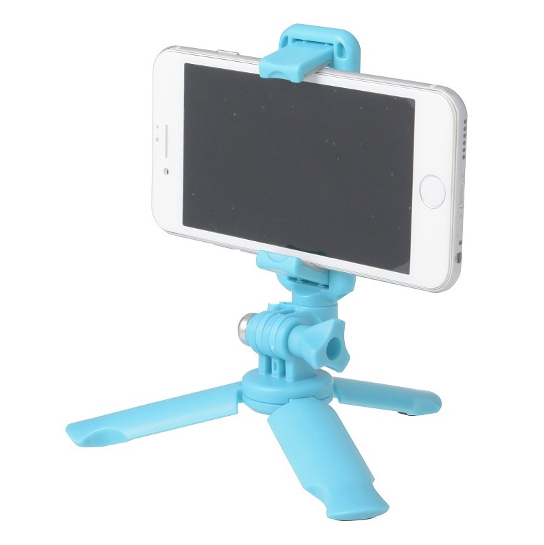 【ゆうパケットで送料無料】エツミ ETSUMI HC-0502 スマホグリップポッド ブルー テーブル三脚