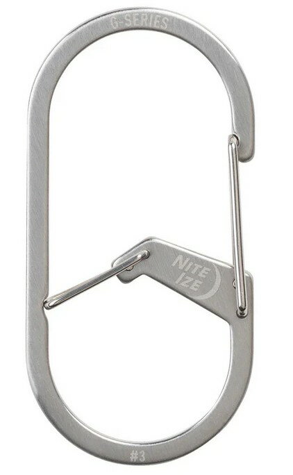 【11/30までポイント10倍】【ゆうパケットで送料無料】NITE IZE NI59186 Gカラビナー #3 ステンレスシルバー Gカラビナー Gシリーズ G型カラビナ ナイトアイズ