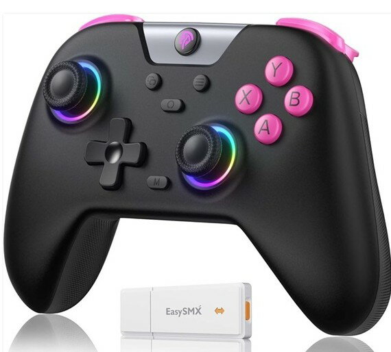 【送料無料】EASYSMX ESM-X05 ブラック ゲーム コントローラー ゲームパッド 2.4GHzワイヤレス Bluetooth 有線