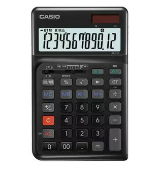 【ゆうパケットで送料無料】CASIO カシオ JE-12D-BK-N 人間工学階段キー 人間工学電卓 ジャストタイプ