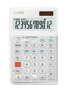 【ゆうパケットで送料無料】CASIO カシオ JE-12D-WE-N 人間工学階段キー 人間工学電卓 ジャストタイプ 【楽ギフ_包装】