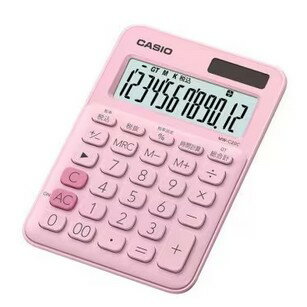 【ゆうパケットで送料無料】CASIO カシオ MW-C20C-PK-N ペールピンク カラフル電卓 デザイン電卓 ミニジャストタイプ