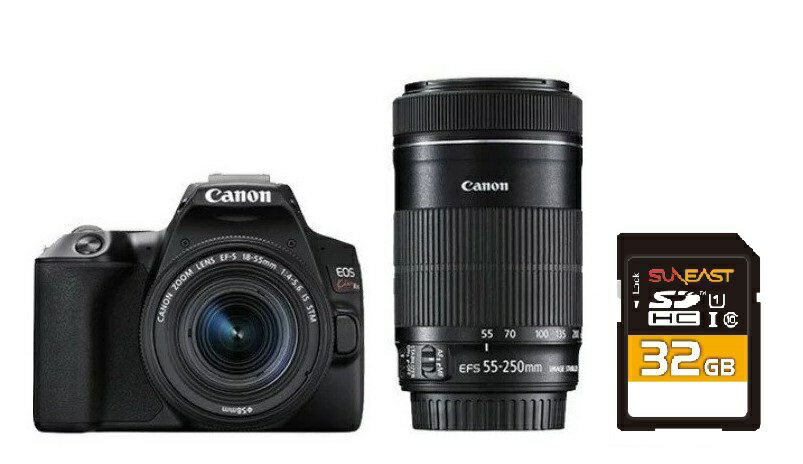 SDHCカード32GB付きCanon・キヤノン 簡単操作 わかりやすく設計 デジタル一眼レフカメラ EOS KISS X10 ダブルズームキット