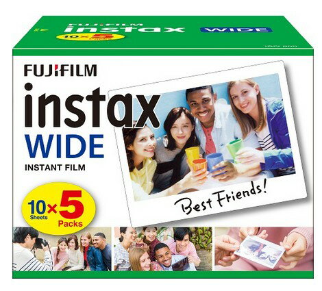 FUJIFILM・フジフィルム ワイド300用フィルム 5P INSTAX WIDEフィルム 5P instaxワイドフィルム 5P インスタックスワイドフィルム Fujifilm instax 210 Wide-Format 