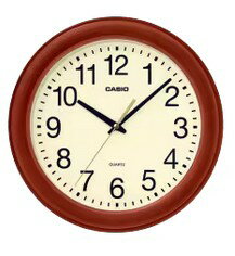 CASIO・カシオ IQ-136-5JF 掛時計 / クオーツ / 木枠(MDF) シンプルデザイン